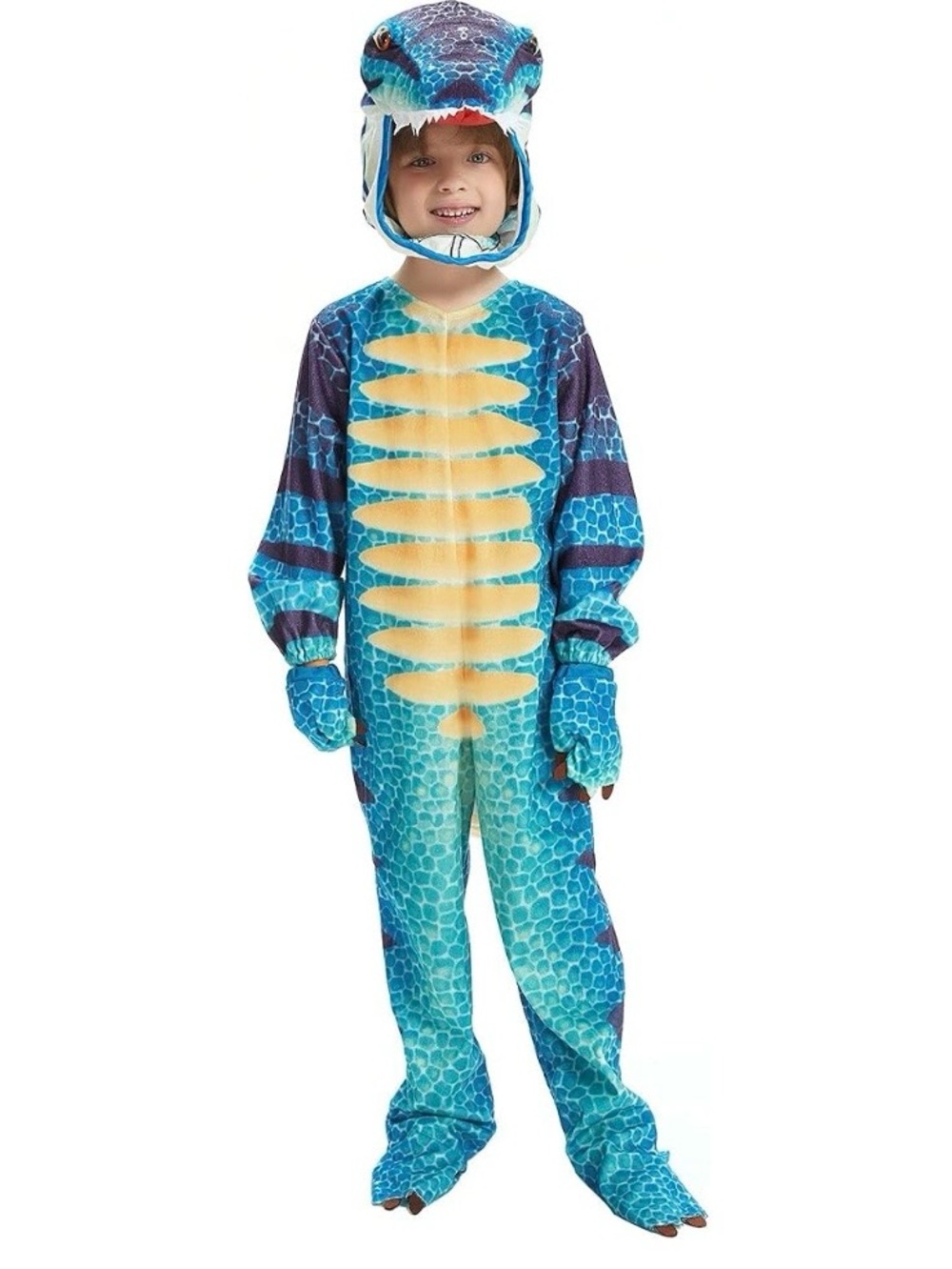 Rubies Toddler Blue Dinosaur Kids Costume Hooded Dino Head